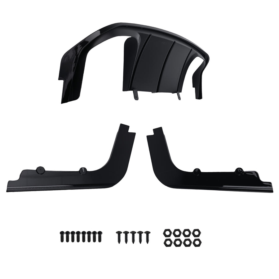 Gloss Black PP Rear Bumper Kit Diffuser compatible for BMW E92 E93 M3 M Sport 2Door 2008-13