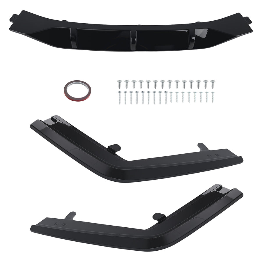 Rear Bumper Lip 3PC Kit compatible for BMW G11 G12 7 Series M Sport 2019-22 Gloss Black PP