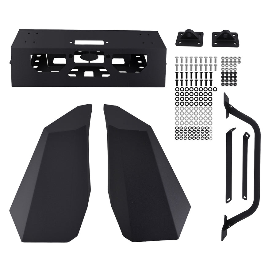 Black Front Bumper Assembly compatible for Ford F-250 F-350 F250 F350 Super Duty 1999-2004