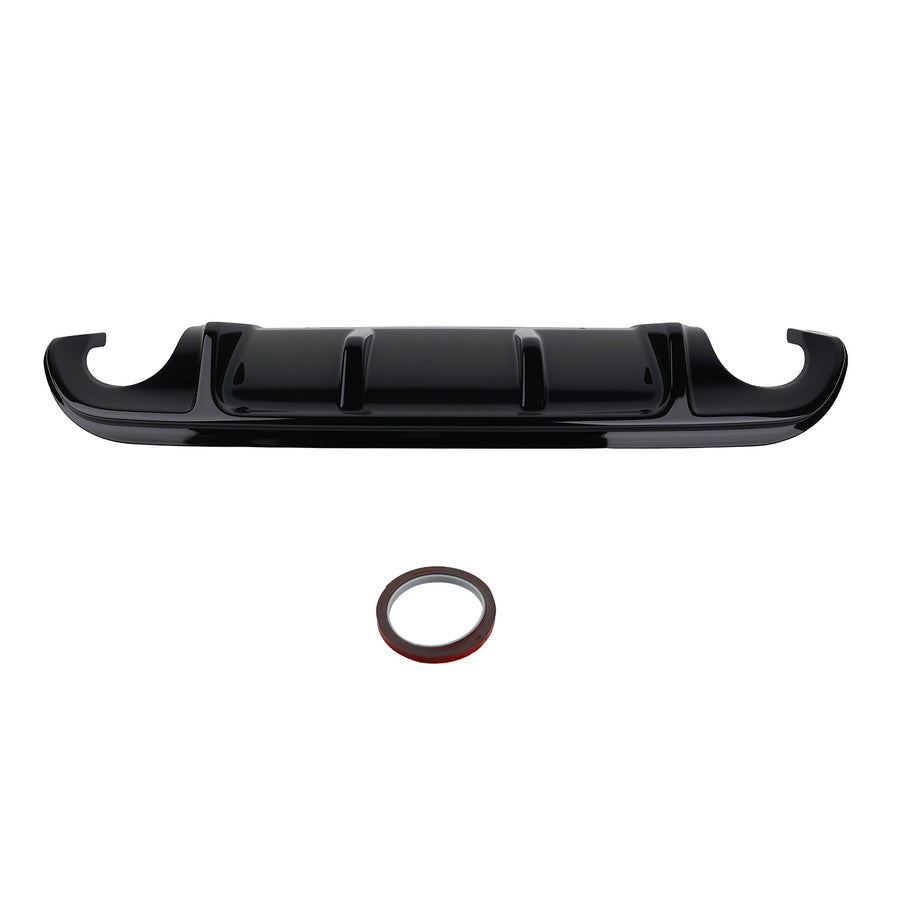 Black PP Rear Addon compatible for Infiniti Q50 Q50S Sport Sedan 2014-2017 Diffuser