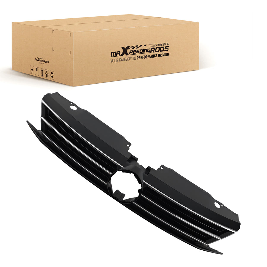 Front Upper Grille compatible for VW Jetta 1.4L 1.8L 2.5L 2015-2018
