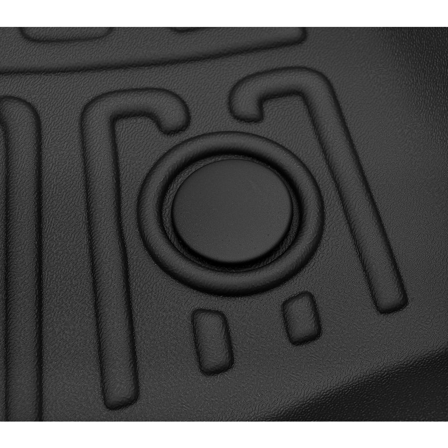 Car Carpet Floor Mats compatible for Chevrolet Silverado 1500/2500HD 2014-2018 Black TPE