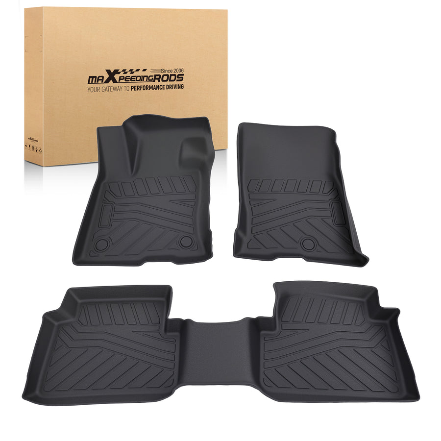 Floor Mats Liner All Weather compatible for Ford Maverick 2022-2025 Black TPE Anti-Slip
