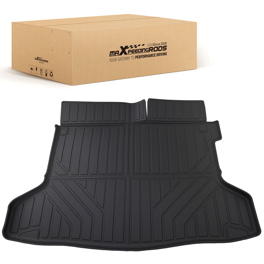 All Weather Rear Trunk Mat compatible for Honda HR-V 2016-2020 Black TPE Cargo Liner