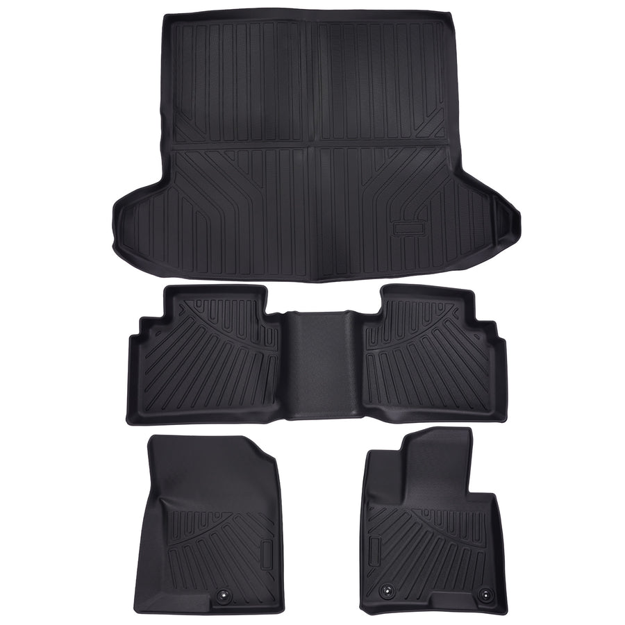 3D Floor MatsCargo Liner Full Cover compatible for Hyundai Tucson 2022-2024 Rubber TPE