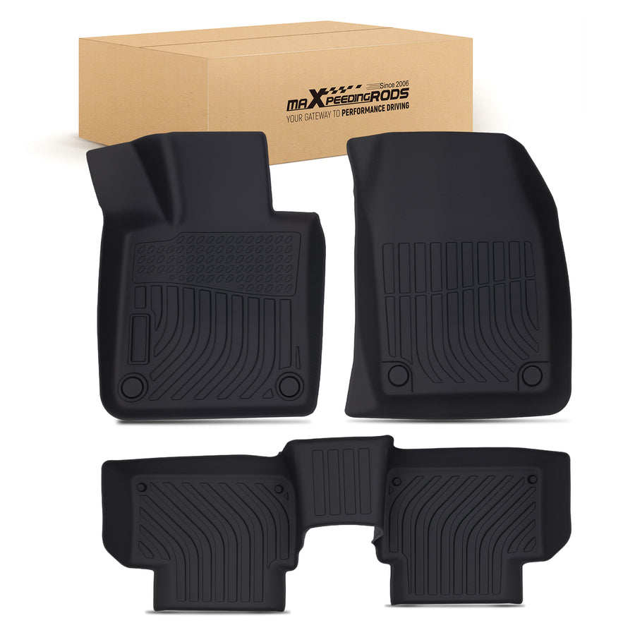 All-Weather Carpet Floor Mats compatible for Volvo S60 2019-2025 TPE Waterproof Anti-Slip