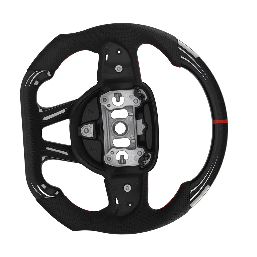 Real Carbon Fibre Steering Wheel compatible for Dodge Charger Challenger 2015-2025 new