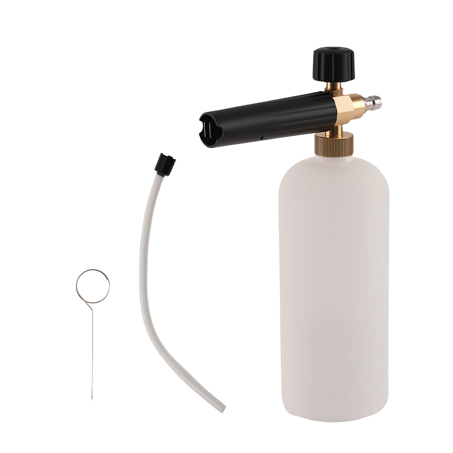 Adjustable Car Wash Foam Lance for Pressure Washer 1000PSI+ 1L Brass Dispenser