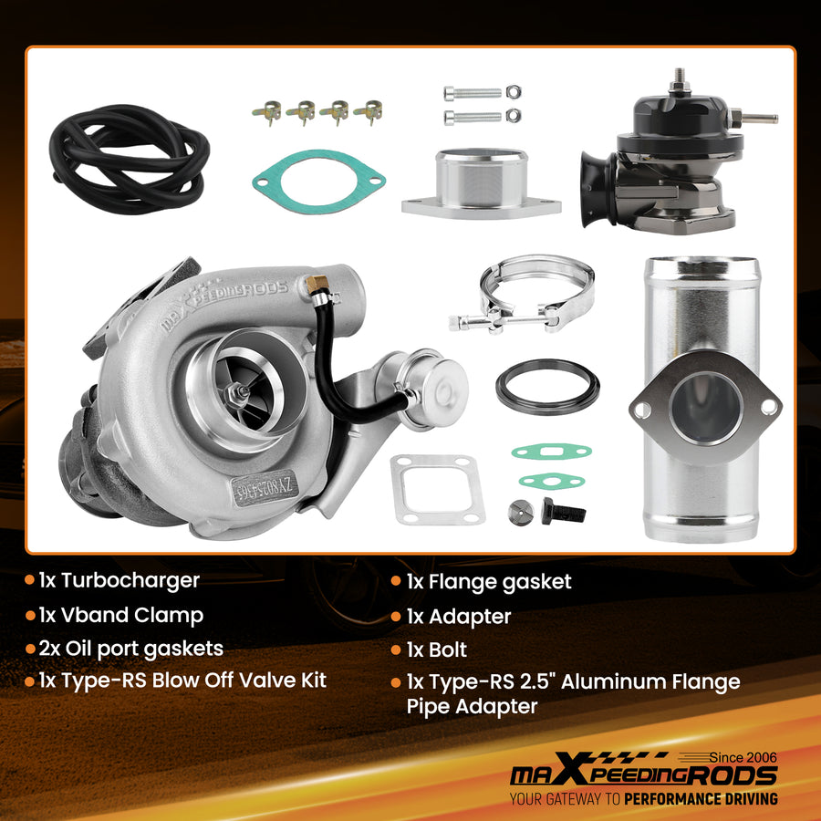 Turbo T04e Turbocharger Blow Off Valve BOV KIT for 1.5L-2.5L4 / 6 CYL