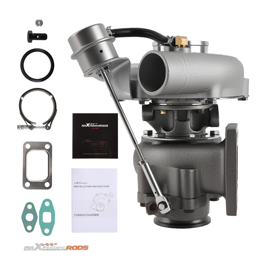 T04E T3 Billet Turbo Turbocharger Compressor V-band Internal Wastegate 420+HP