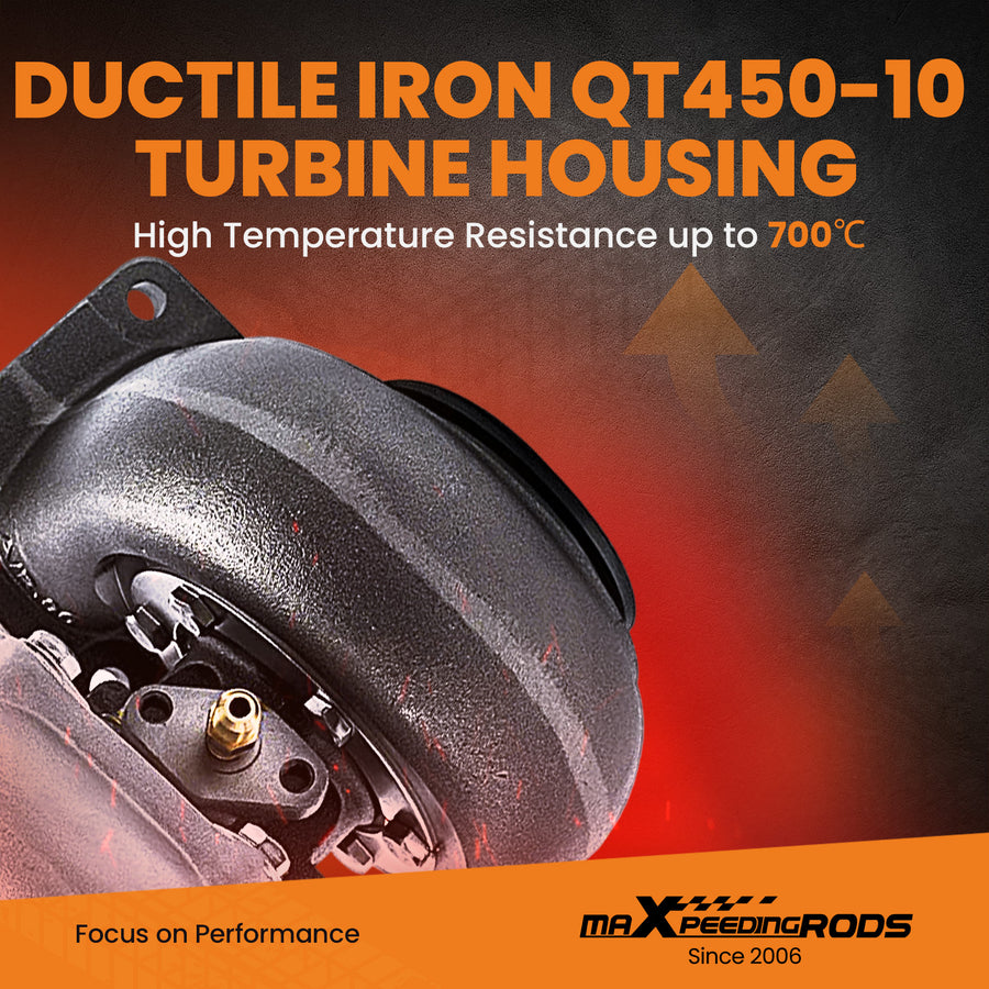 T76 T4 Turbo Turbine 0.96 A/R Com .80 A/R Oil Cold 500+ HP V-Band Turbocharger
