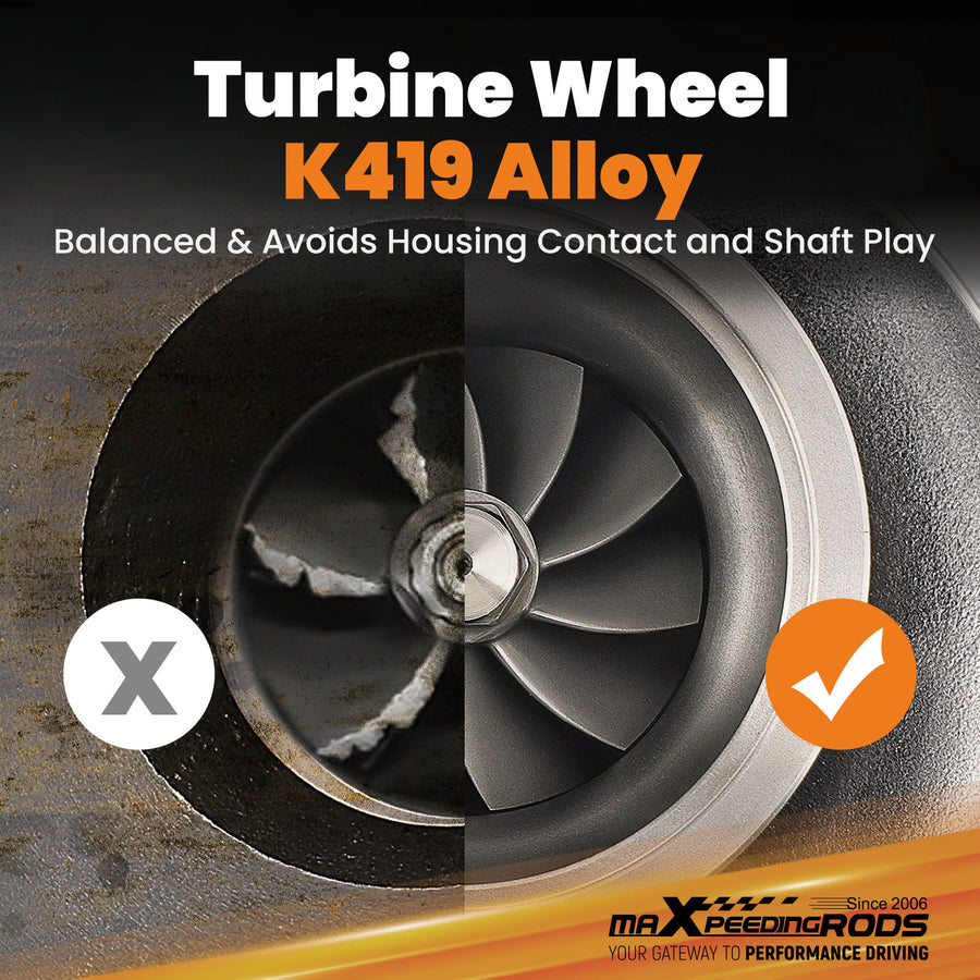 Replacement for G30-770 Dual Ball Bearing Turbo Billet Wheel 770HP VBand Trim 84