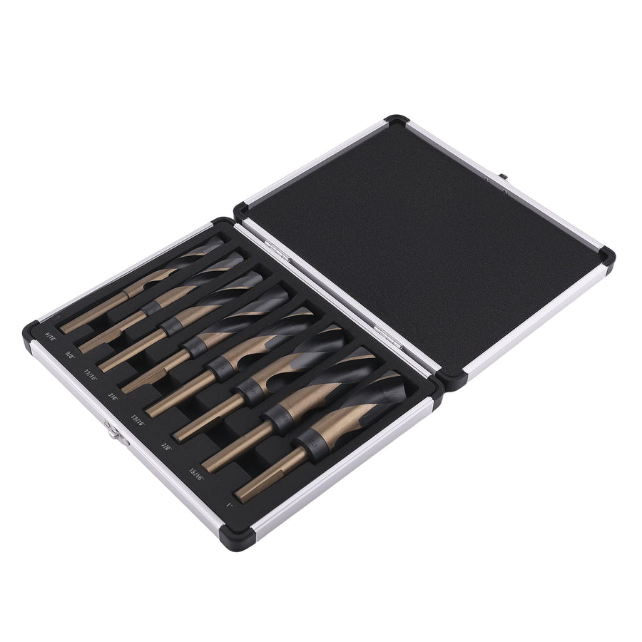 8PCS HSS Wood Drill Bit Set 9/16-1 inch with Storage compatible for Case 135° Split Point 1/2