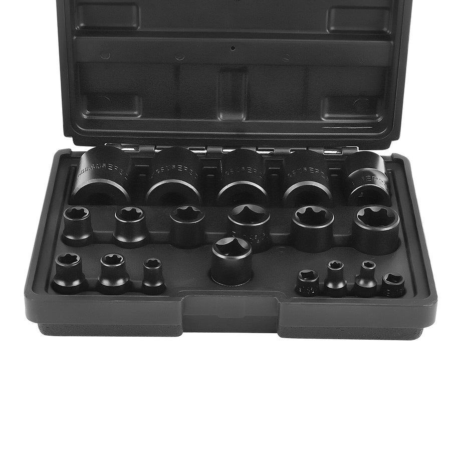 19 PC External Torx Plus Socket Set 6 Point EP Socket