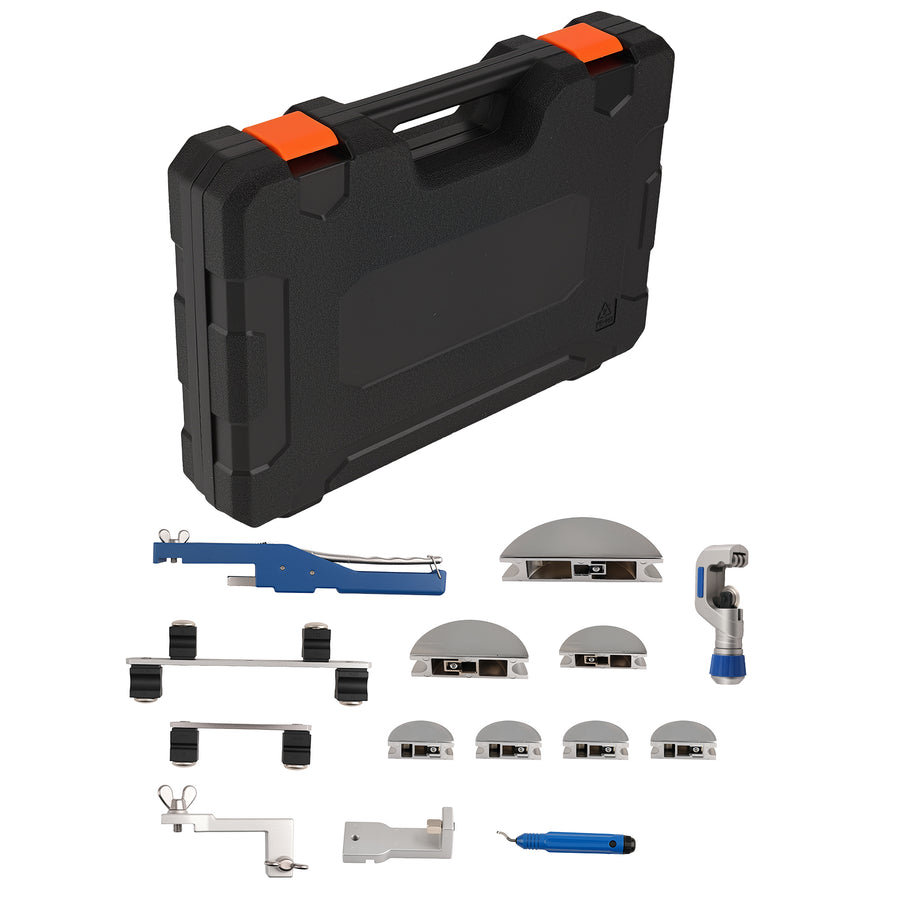 HVAC Tube Bender Reverse Pipes Bending Tools with 7 Dies and Pipe Cutter