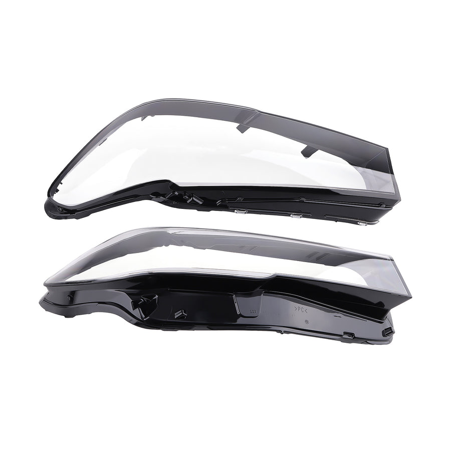 Pair Headlight Lens Cover Clear compatible for BMW 530i 540i xDrive 2020-2023 63118084383