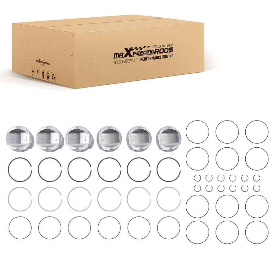6x PistonsRings Set Φ84.51mm compatible for AUDI S4 S5 A6 A7 A8 Q5 Q7 3.0 TFSI