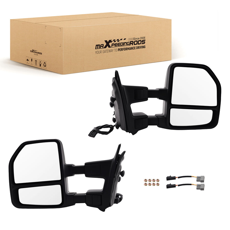 Extendable Side Mirror compatible for Ford F-350 Super Duty 1999-2007 Power Heated Pair