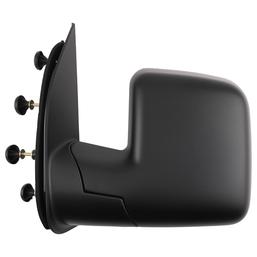Left Manual Mirror compatible for Ford E-150/E-250/E-450 2003-2013 Black ABS