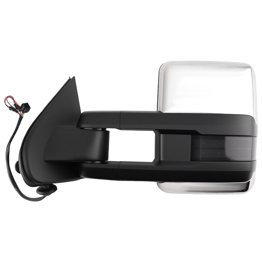 Power Side Mirror compatible for Chevy Silverado 1500 14-18 Convex Glass Arrow Light