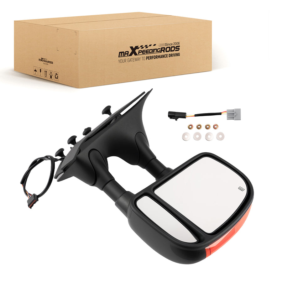 Heated Mirror Right compatible for Ford Excursion F250 Eddie Bauer 03-05 Power Black