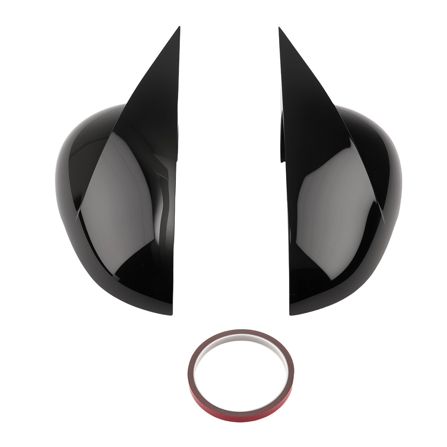 Door Mirror Cover Cap compatible for Kia K5 21-25 Gloss Black Self-Adhesive Left Right Side