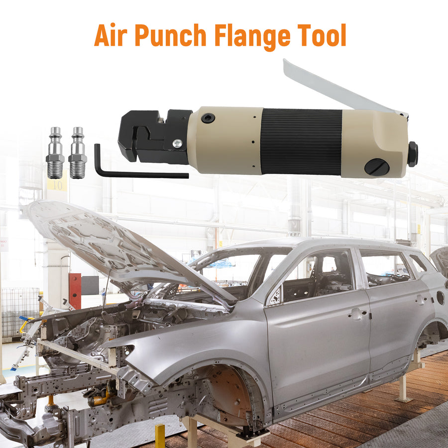 Air Punch Flange Tool 3/16 inch Hole 90 PSI Pneumatic Welding Sheet Metal Puncher