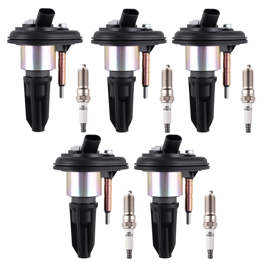 5x Coil PackSpark Plug for 04-06 compatible for Chevy Colorado GMC Canyon compatible for Isuzu i-350 3.5L
