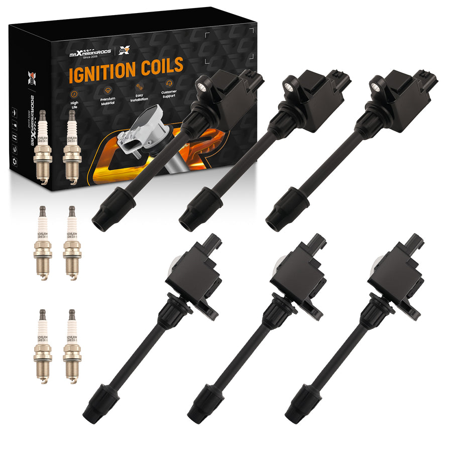 6 Ignition CoilsSpark Plugs compatible for Infiniti I30 compatible for Nissan Maxima V6 3.0L 2000-2001