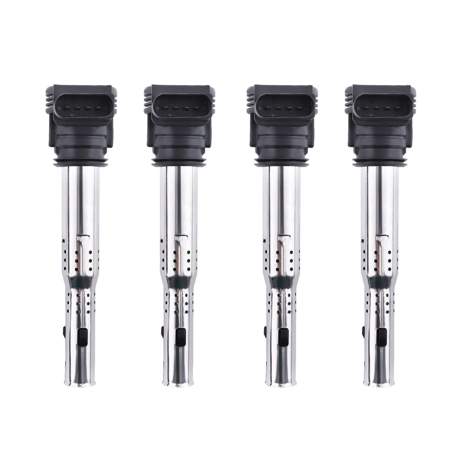 4PCS Ignition Coils compatible for Audi A3 A4 Q3 Q5 compatible for VW Golf GTI R Jetta Passat 2.0T I4
