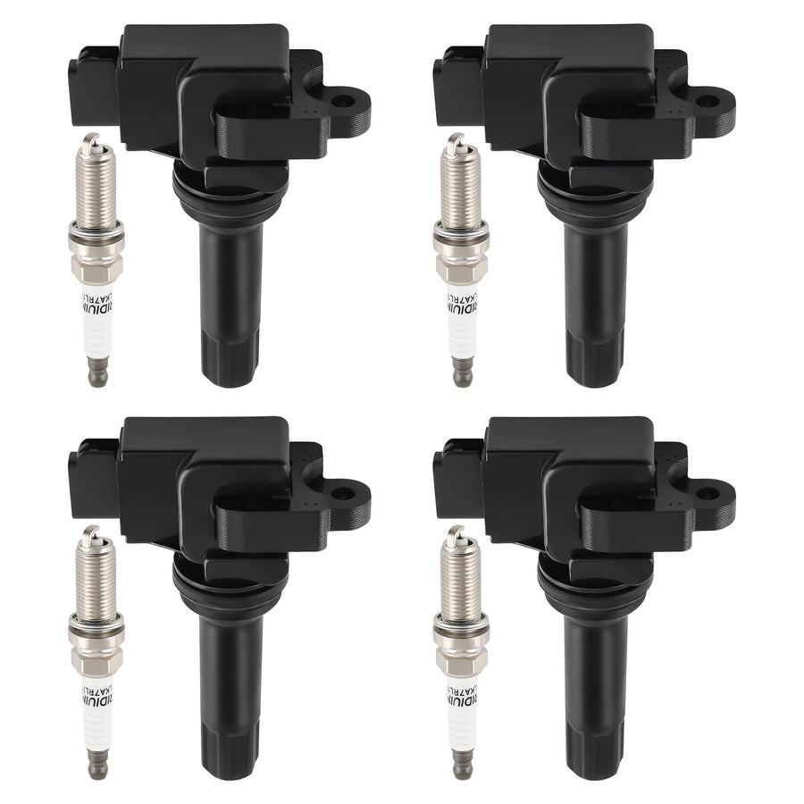 4 Ignition Coils + Spark Plug compatible for Subaru Impreza 2012 compatible for Forester 11-12 UF664 93501
