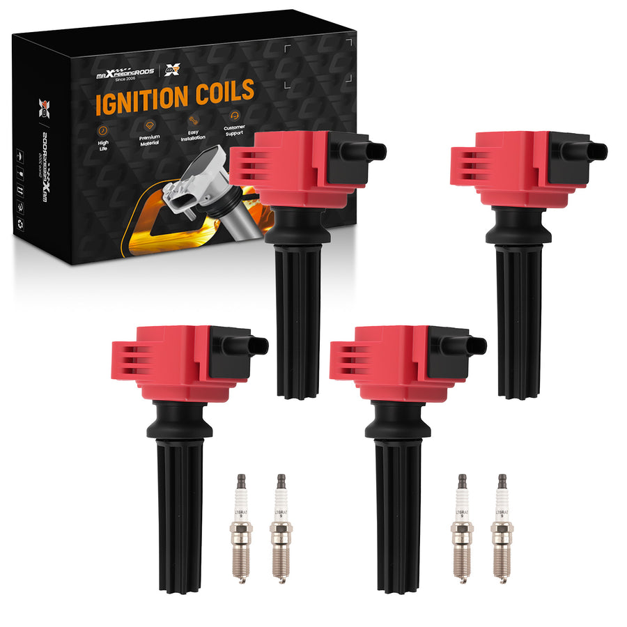 4x Ignition Coil + 4x Spark Plug compatible for Ford Edge Escape Explorer 2.0L 2013-2019