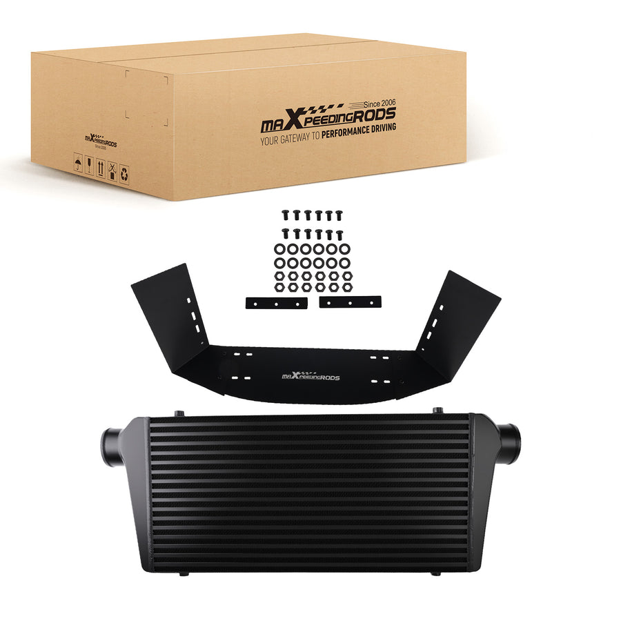 Large Universal Intercooler W/ Air Guide Plates Kit 76.2mm 780mm Core M8 Mounts
