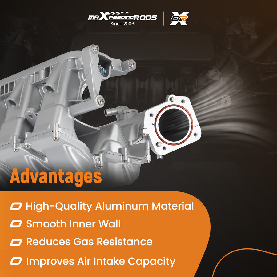 Intake Manifold w/ Runner Control Valve compatible for Jeep Patriot Compass 07-17 Aluminium