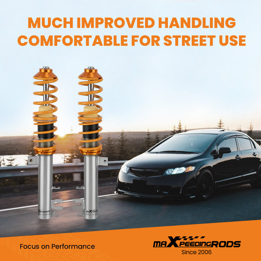 Adjustable Coilovers Lowering Coils compatible for FIAT 500 2008-2019
