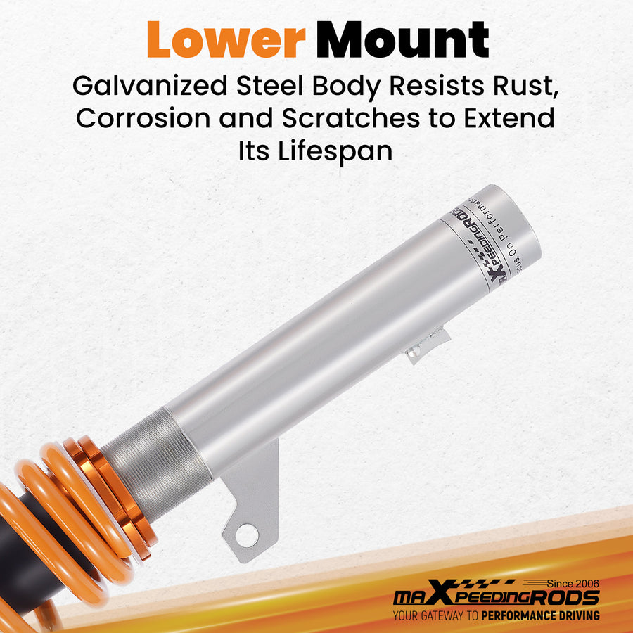 Coilovers Adjustable Lowering Coils compatible for VW Golf MK8 Hatchback 2020-2022 compatible for FWD