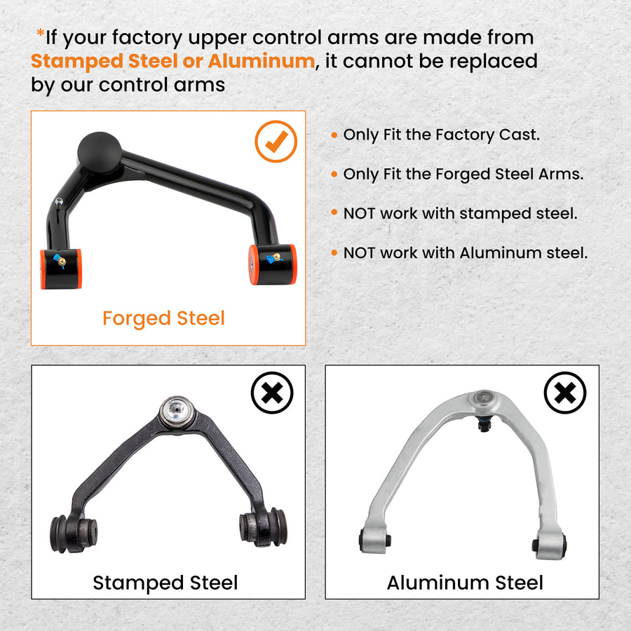 3 Front 2 Rear Lift Kit w/ Control Arms compatible for Chevy Silverado 1500 2007-2014
