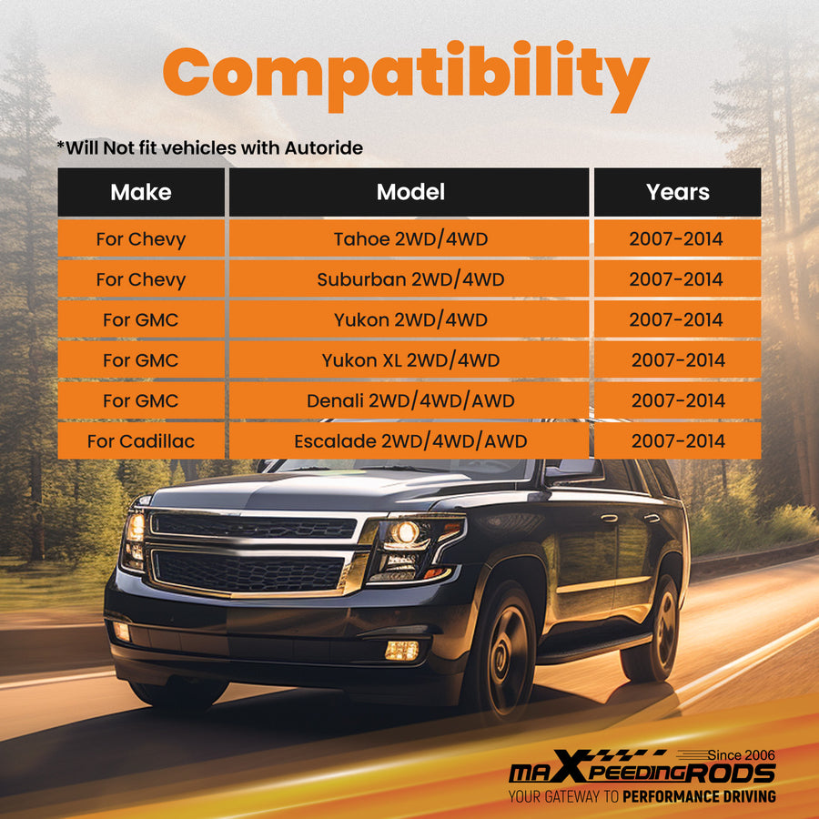 4 Drop Lowering Kit compatible for Cadillac Escalade GMC Denali Yukon Chevy Tahoe 07-14