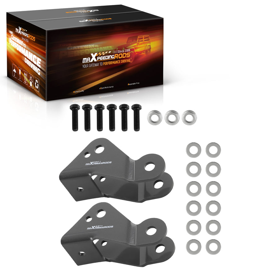 Rear Relocation Brackets compatible for Chevy Silverado C1500 1988-1998 Shock Steel