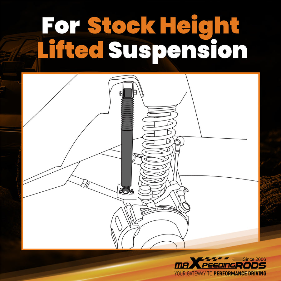 Stock Ride Height Front Shocks compatible for Jeep Wrangler JK 2007-2017 4WD/RWD