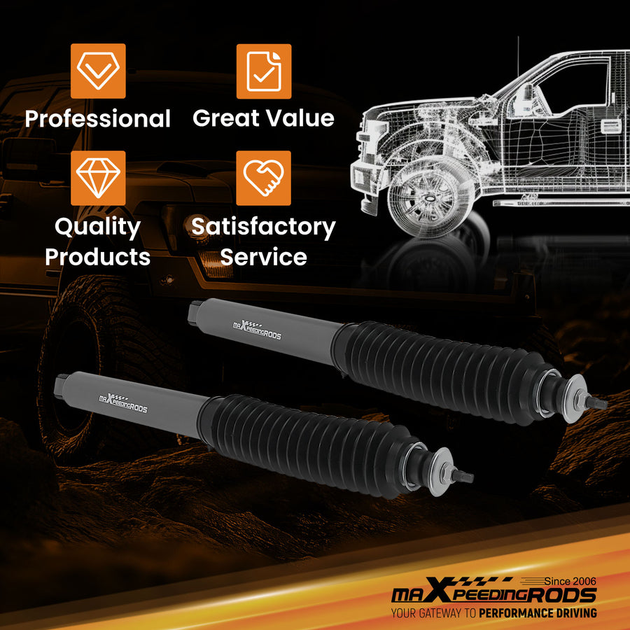 Stock Ride Height Front Shocks compatible for Jeep Wrangler JK 2007-2017 4WD/RWD