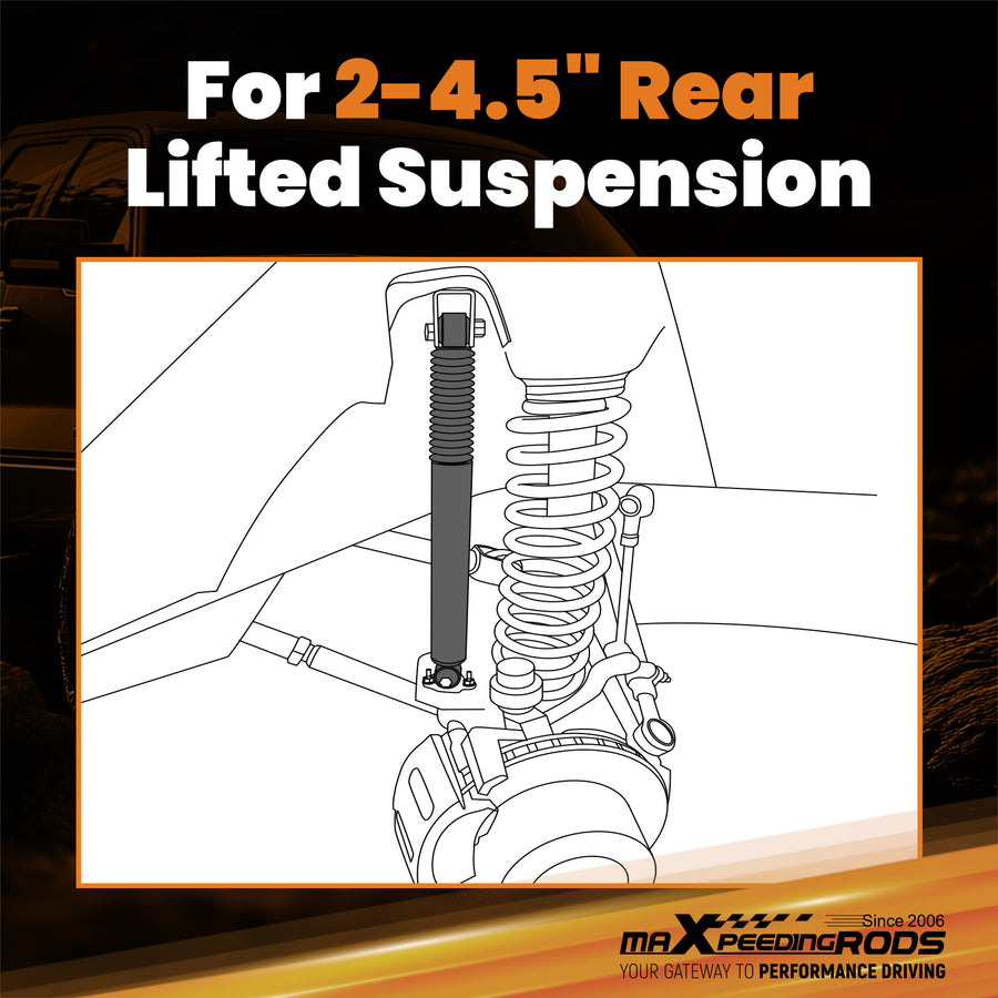 2-4.5inch Lift Rear Shock Absorbers compatible for Chevy/GMC S10/S15 Blazer/Jimmy 82-2005
