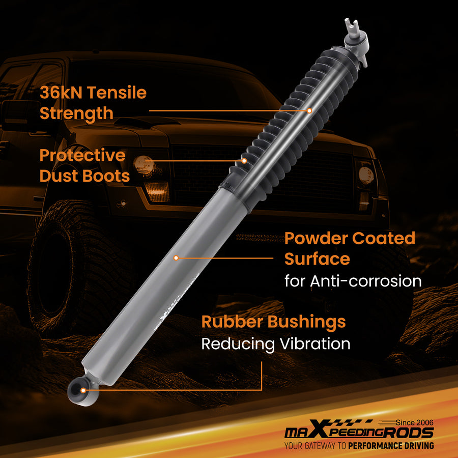 Premium Rear Shock Absorbers compatible for Jeep Cherokee 4WD/RWD 84-01 4.5-6 Inch Lift