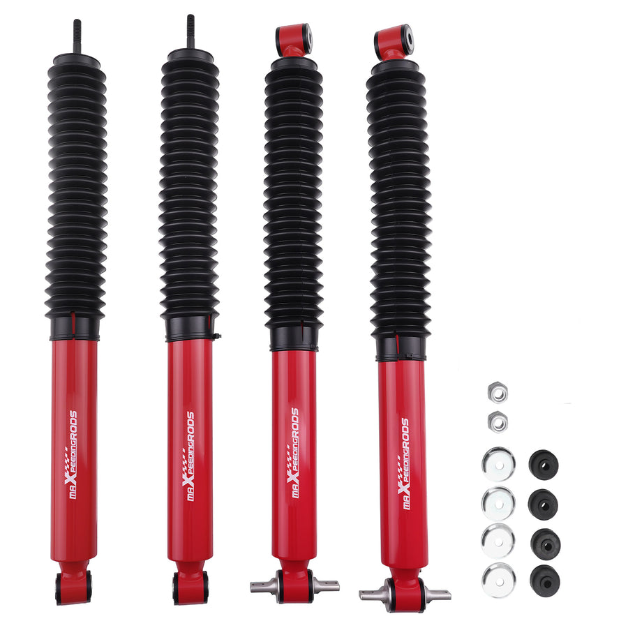 Front Rear Monotube Lift Shock compatible for Jeep Wrangler 2007-2018 1.5-3 Lift 4WD 2WD