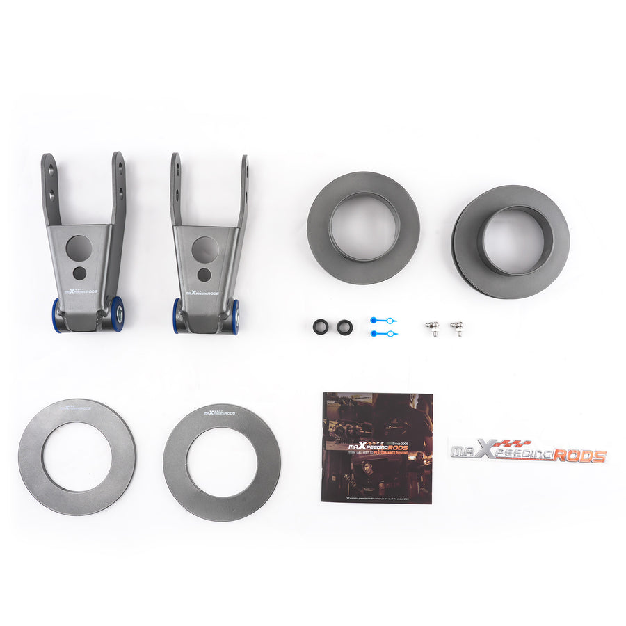 Front 2.5+Rear 1-2 Lift Kit with Shock Extender compatible for Dodge Dakota 1987-2004 2WD