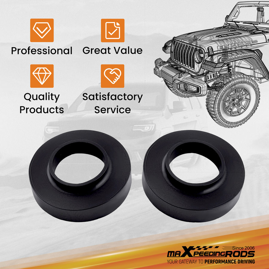 1 Front Leveling Lift Spacer compatible for Jeep Wrangler JK JL 2007-2024 Gladiator