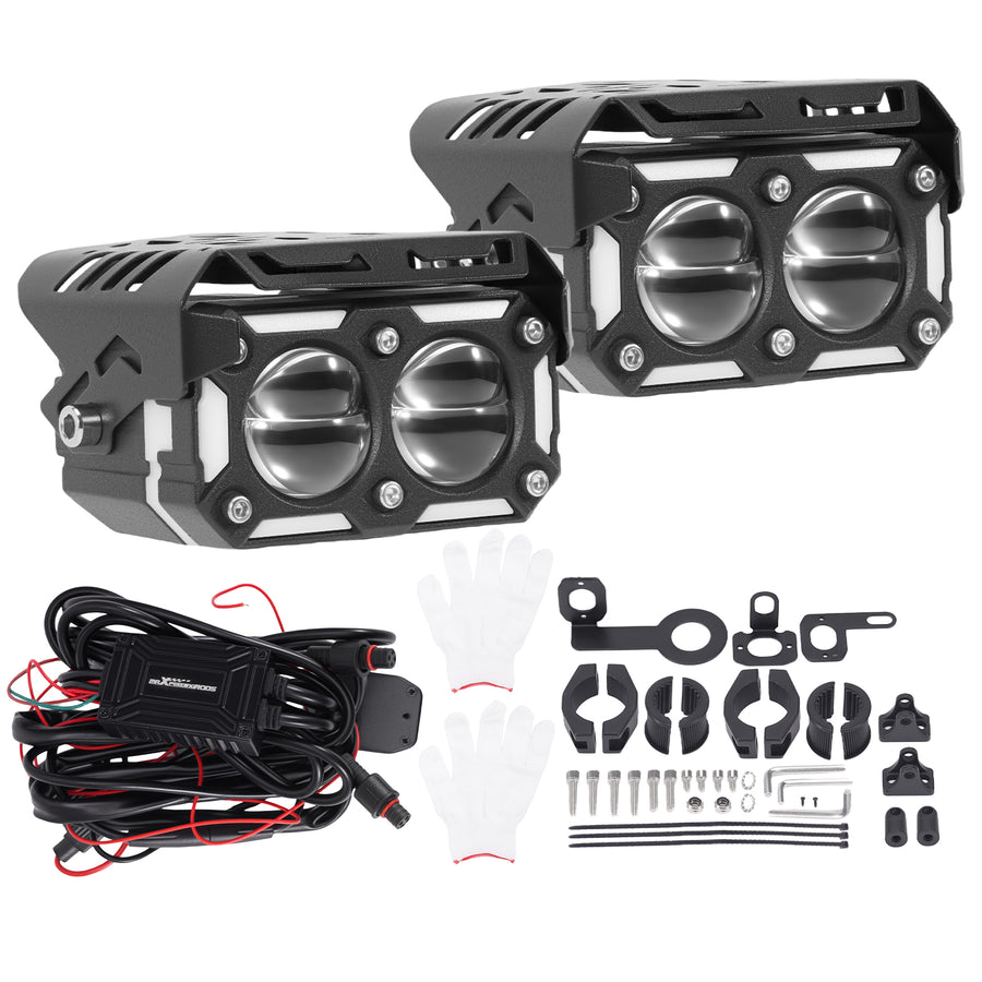 80W Auxiliary Fog Light for Motorcycle Pickup Truck 3200K/6000K 12V