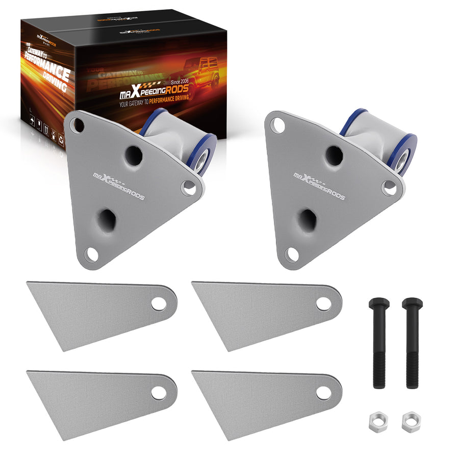 Steel Engine Motor Mount Weld-in compatible for Chevy Engines BBC SBC 350 396 454 Pair
