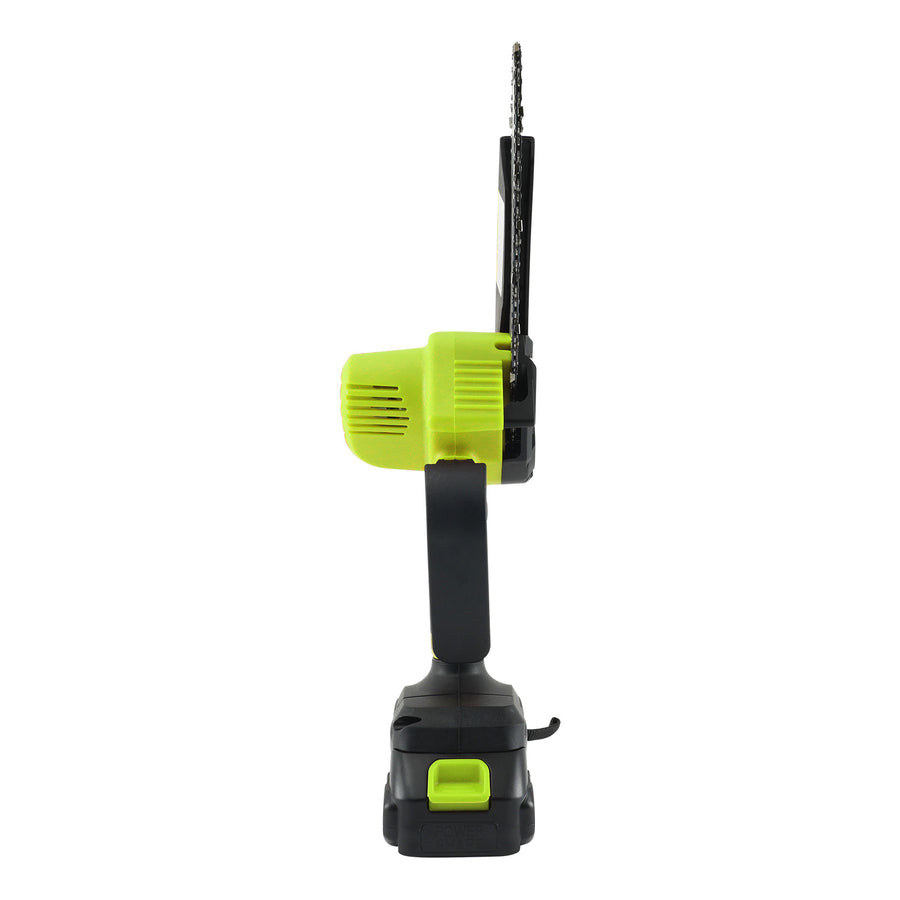 6-Inch Mini Cordless Chainsaw, Handheld Electric Saw with Battery, 2 Chains for Tree TrimmingWood Cutting