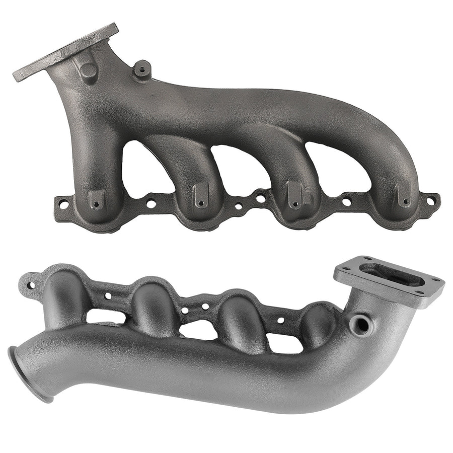 2 Set Cast Iron Turbo Exhaust Manifold LH RH compatible for Chevy Silverado 4.8 6.0 V8